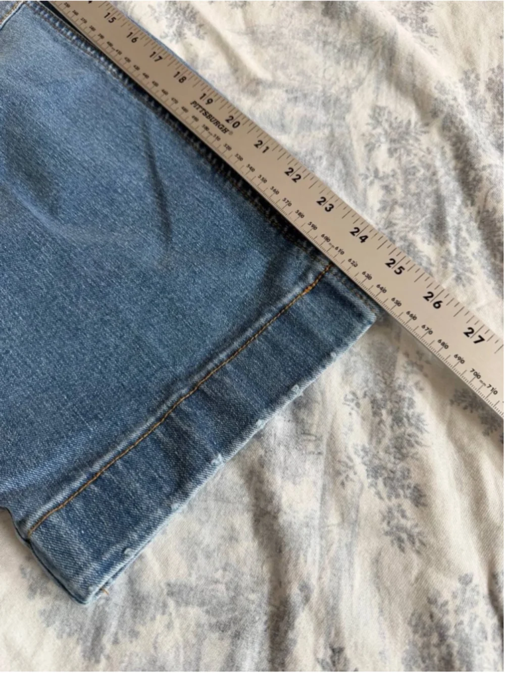 Flamingals Straight Leg Cropped Jeans Mid Waist Denim Pants 3XL